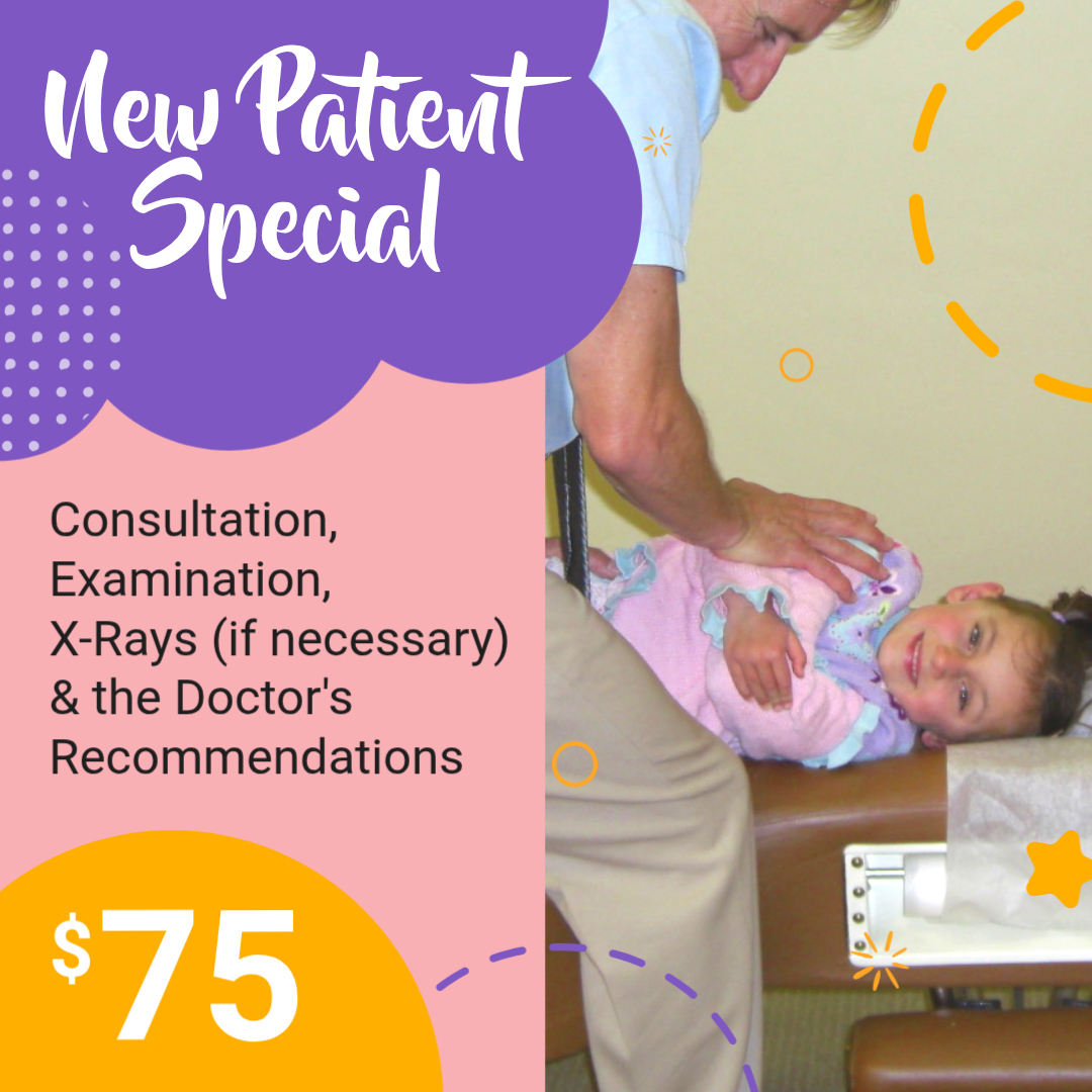 $75 New Patient Special for pediatric chiropractic in Salinas