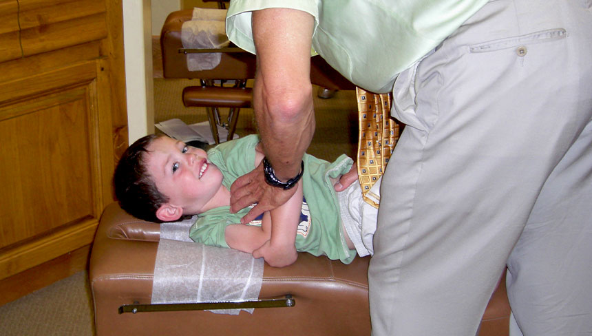 patient receiving pediatric chiropractic in Salinas